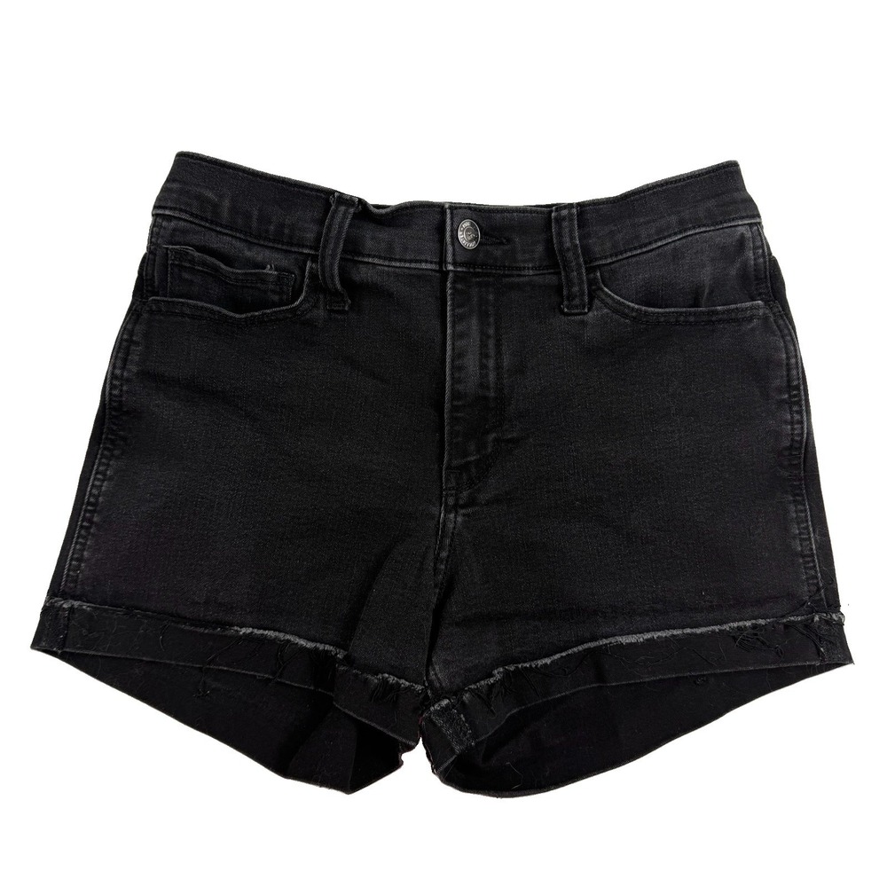 Hollister Co. Women's Classic High Rise Short Size 6, Waist 28 In Black Stretch